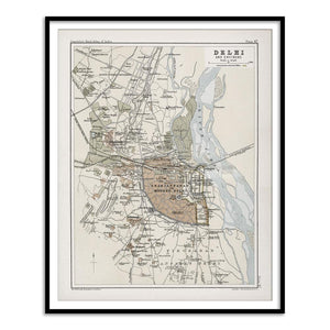 Map of Delhi [1893] - Home Artisan