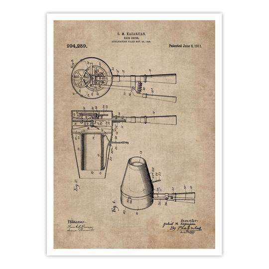 Patent Document of a Hair Dryer - Home Artisan