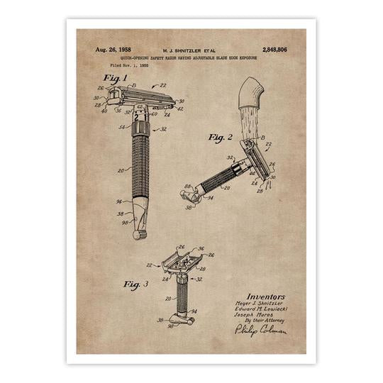 Patent Document of a Razor - Home Artisan