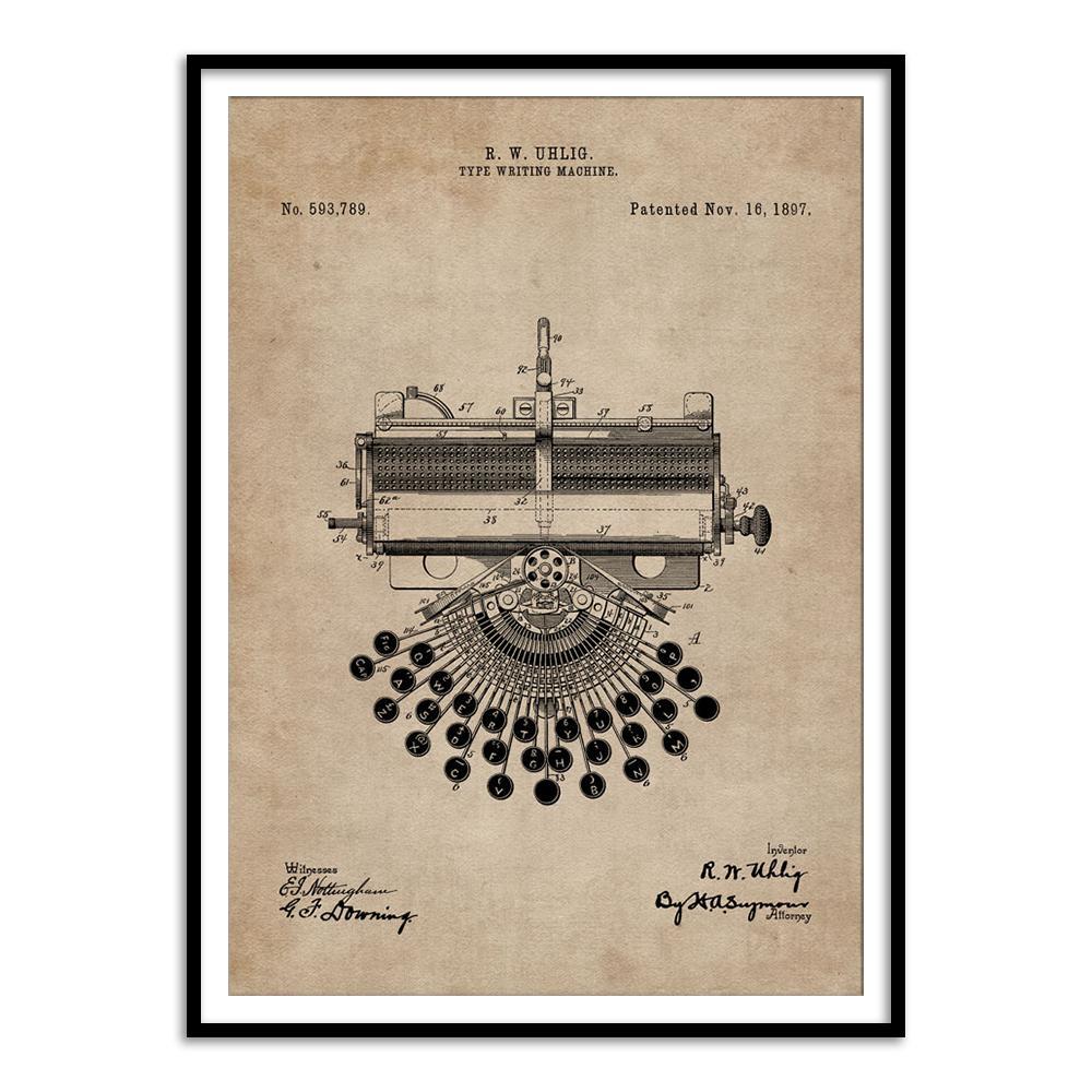 Patent Document of a Type Writing Machine - Home Artisan