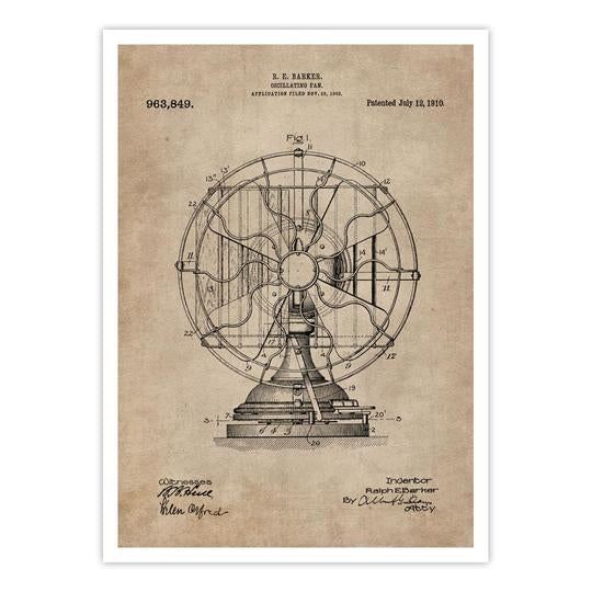 Patent Document of an Oscillating Fan - Home Artisan