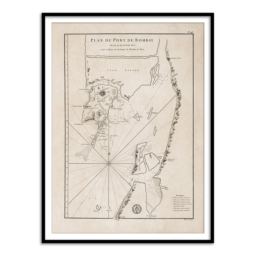 Plan Du Port De Bombay [1810] - Home Artisan