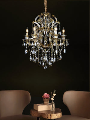 Florence 6-Lamp Amber Chandelier - Home Artisan