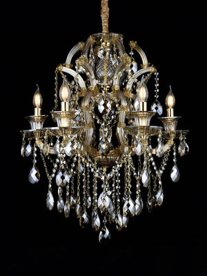 Florence 6-Lamp Amber Chandelier