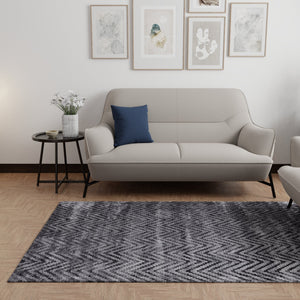 Casca Charcoal Rug by Houmn