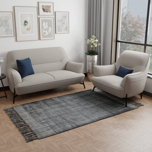 Lustrous Grey Rug - Home Artisan