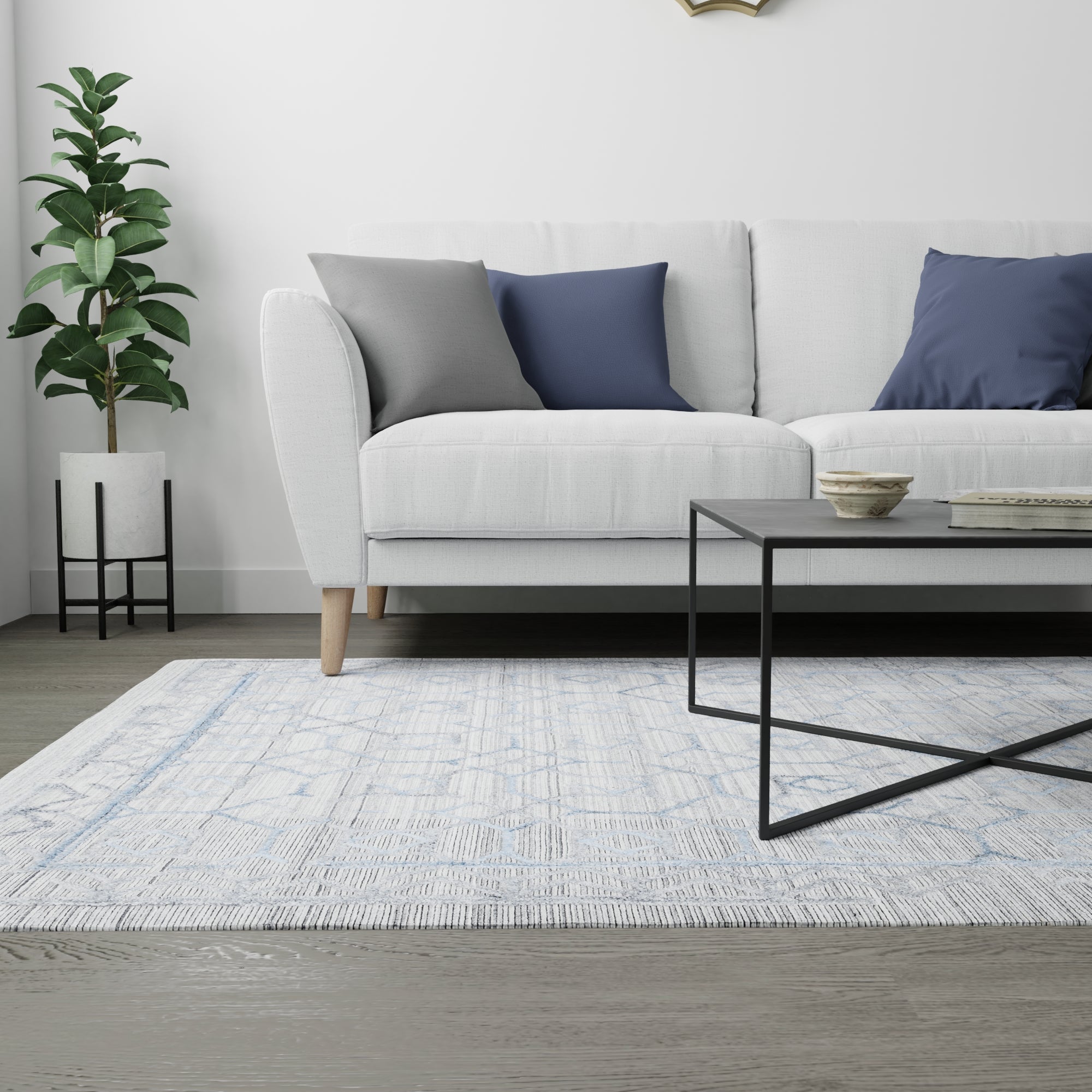 Borges Grey Rug - Home Artisan