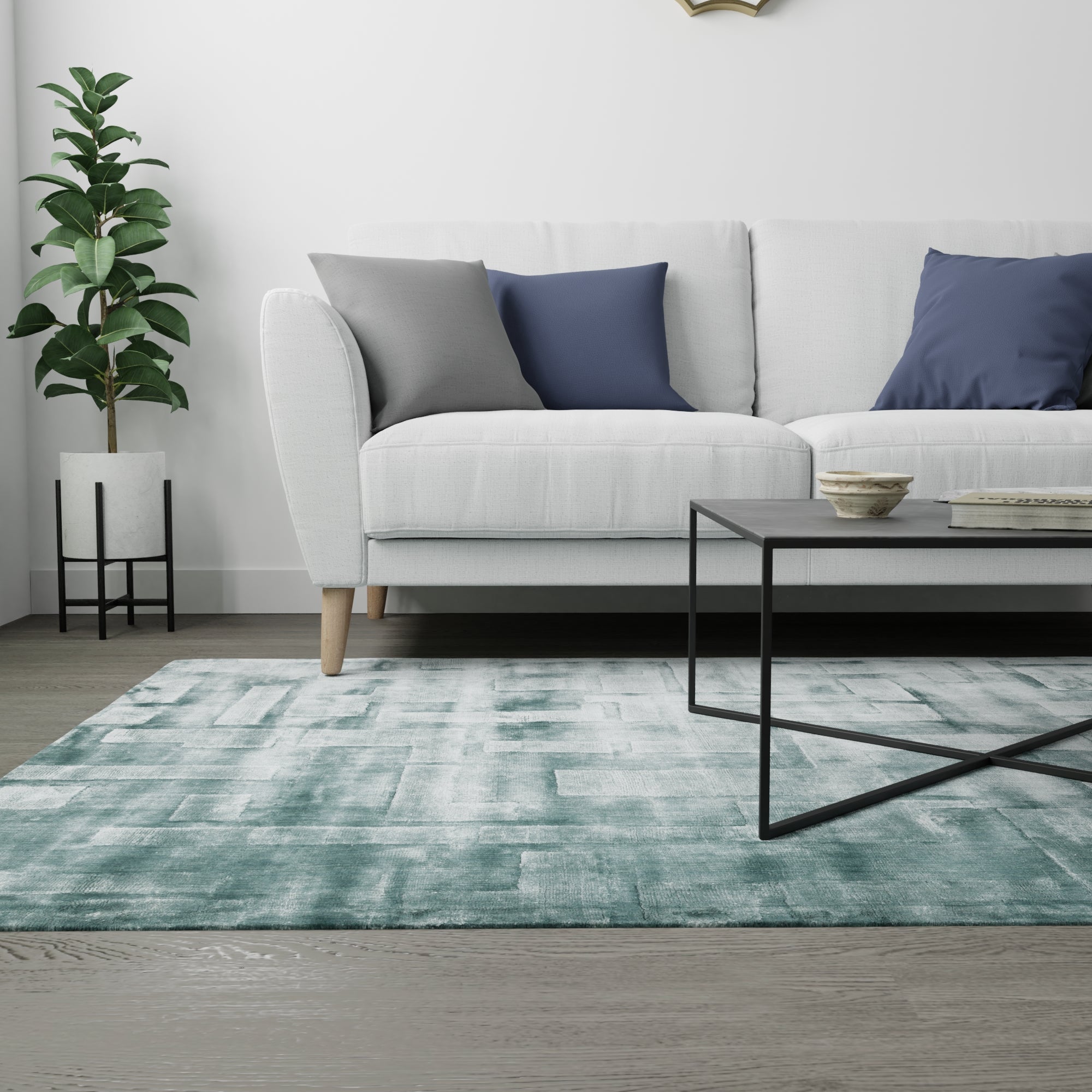 Tranquil Aqua Rug - Home Artisan