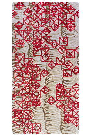 Fireworl Hand Tufted Carpet (4.5x2.5) By Qaaleen