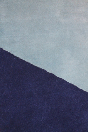 Shades Of Blue Hand Tufted Carpet (3x5) By Qaaleen - Home Artisan