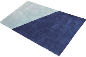 Shades Of Blue Hand Tufted Carpet (3x5) By Qaaleen - Home Artisan