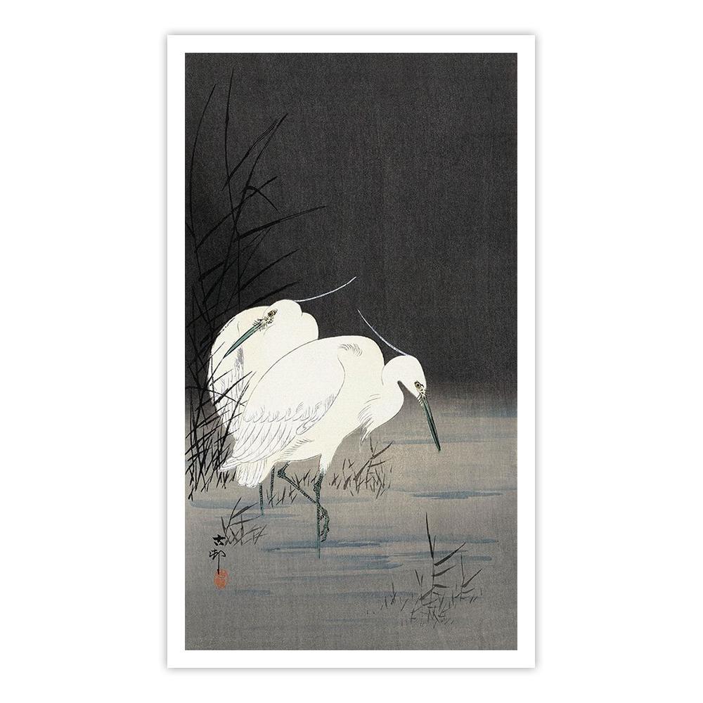 Two Egrets in the Reeds, 1900-1930