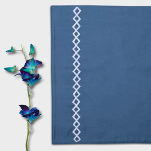 Cubes Moonlight Blue Placemats (Set of 4) by Veda Homes