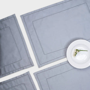 Picot Silver Olive Placemats (Set of 4) by Veda Homes - Home Artisan