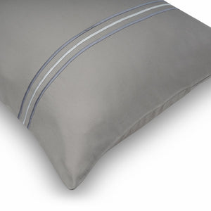 3 Stripes Modern Grey Cotton Sateen Bed Sheet by Veda Homes