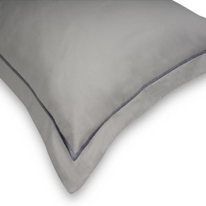 Beam Modern Grey Cotton Sateen Bed Sheet by Veda Homes