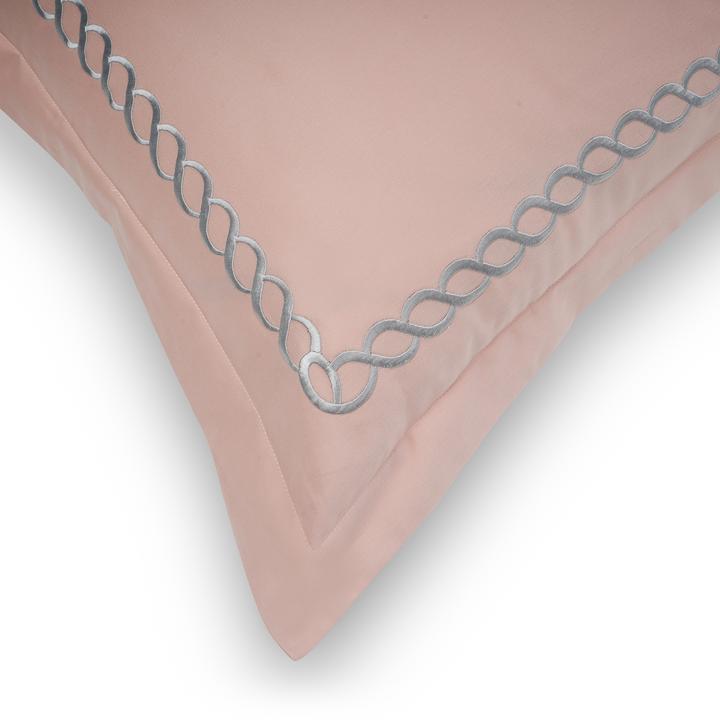 Petals Coral Peach Cotton Sateen Bed Sheet by Veda Homes