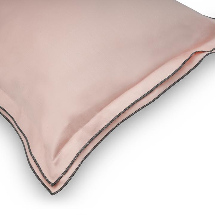 Waves Coral Peach Cotton Sateen Bed Sheet by Veda Homes