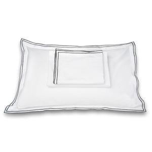 Waves White Cotton Sateen Bed Sheet by Veda Homes - Home Artisan