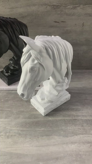 Elwood Horse Sculpture - White