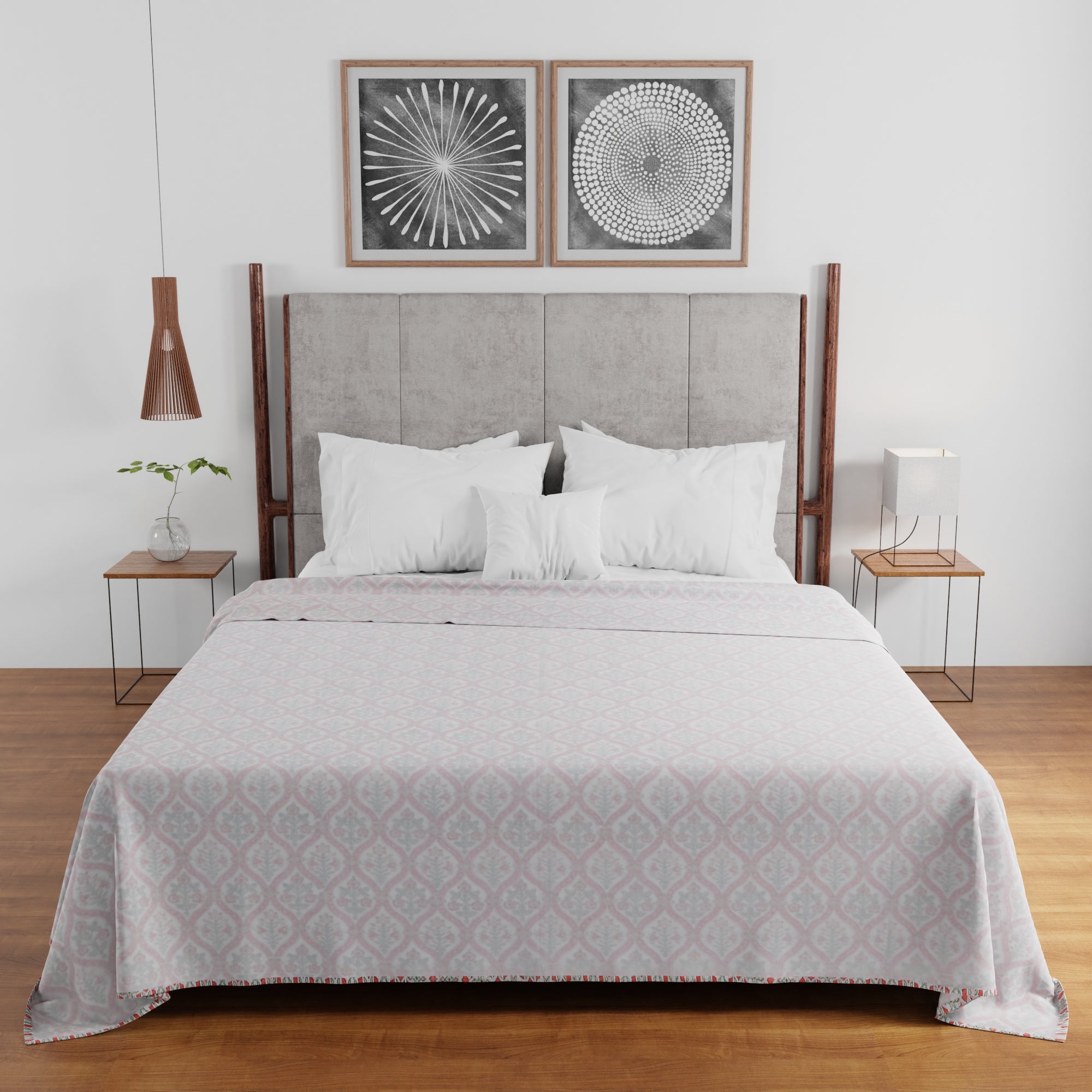 Herme Block Print Cotton Dohar - Home Artisan