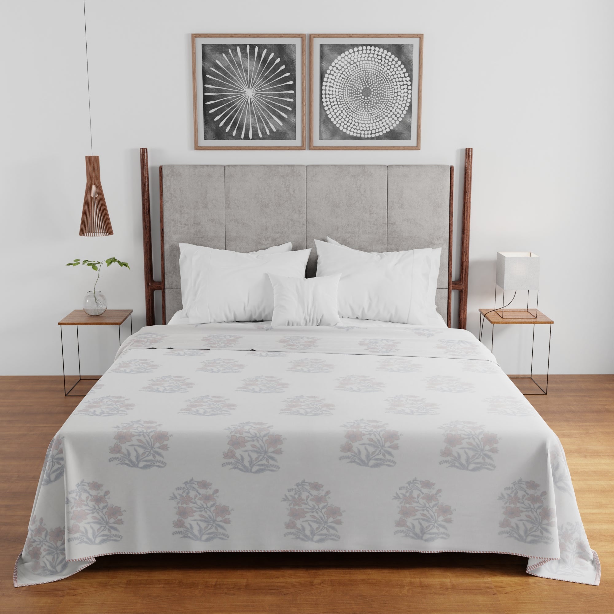 Nysa Block Print Cotton Double Bed Dohar - Home Artisan