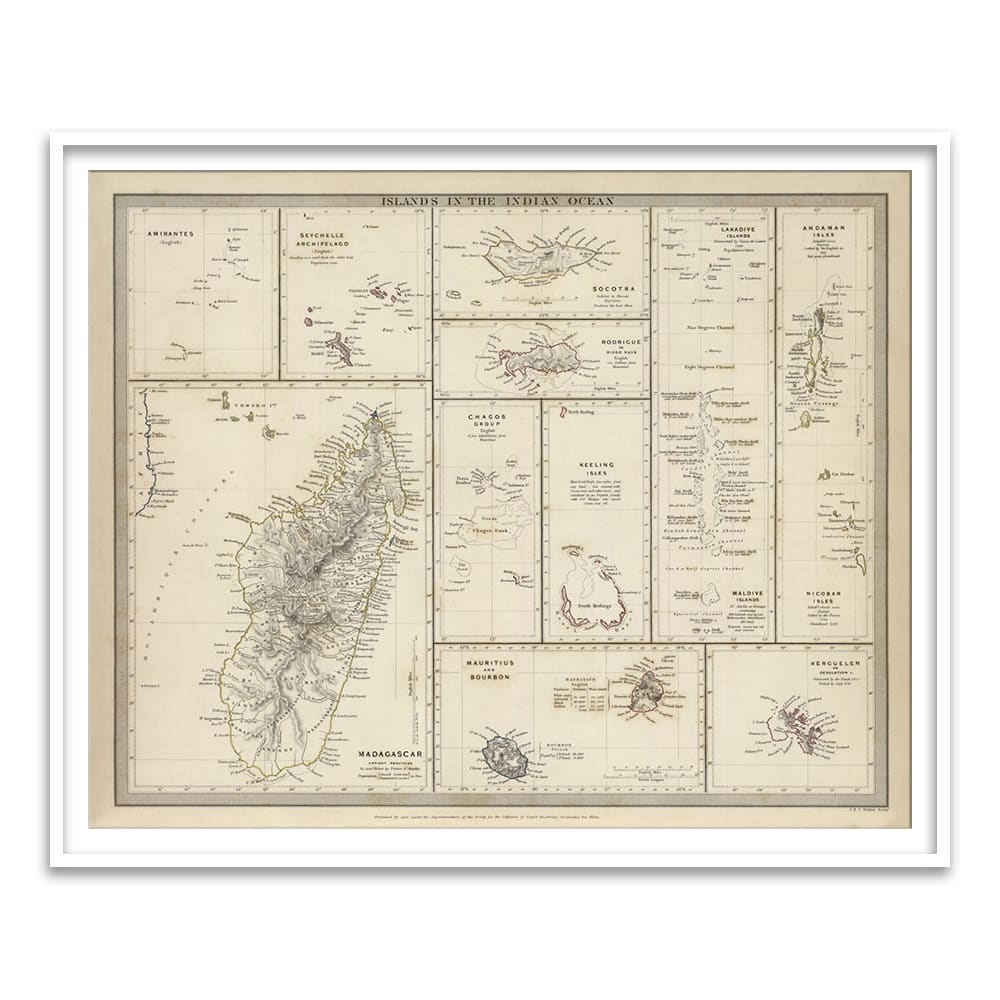 Islands in the Indian Ocean [1844] - Home Artisan