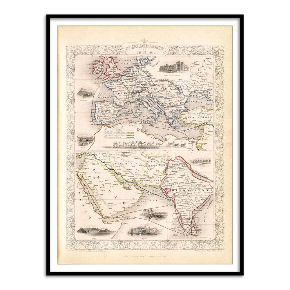 Overland Route to India [1851] - Home Artisan