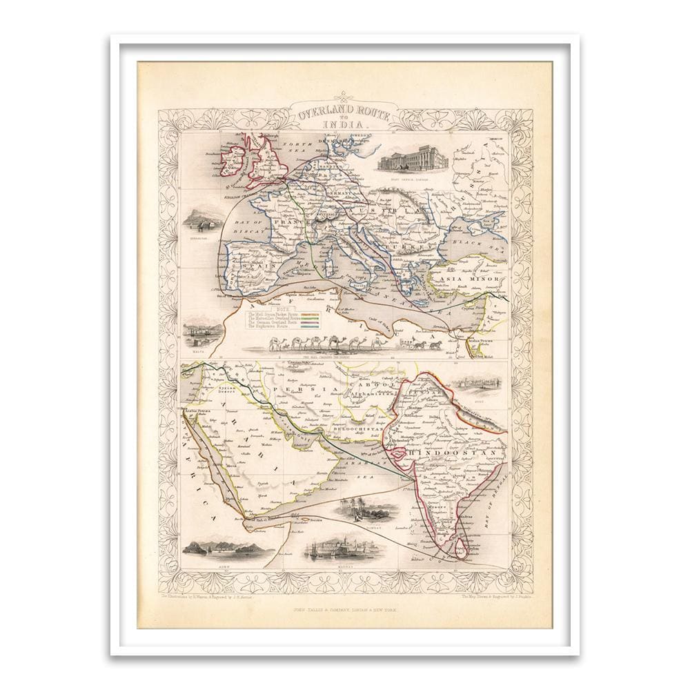 Overland Route to India [1851] - Home Artisan
